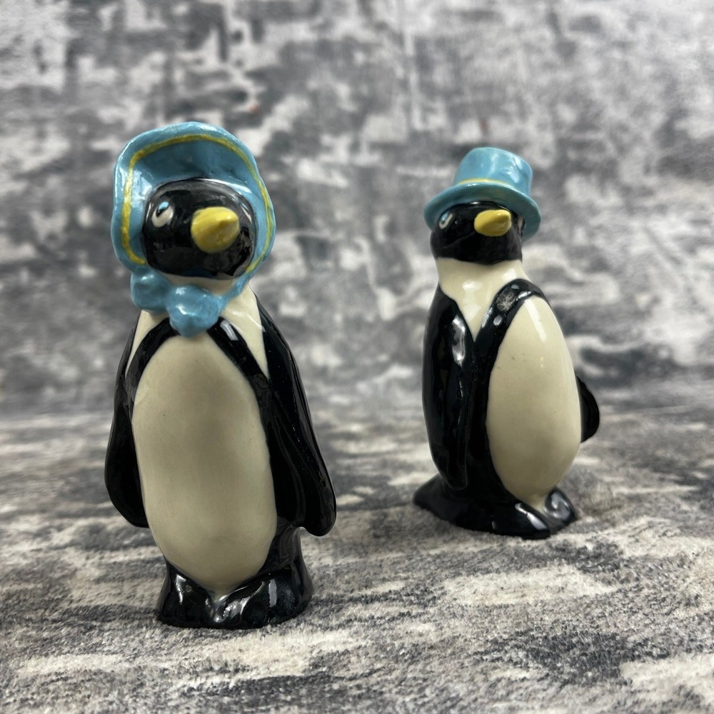 Vtg Ceramic Arts Studio Penguin‎ Salt Pepper Shakers Betty Harrington Madison WI